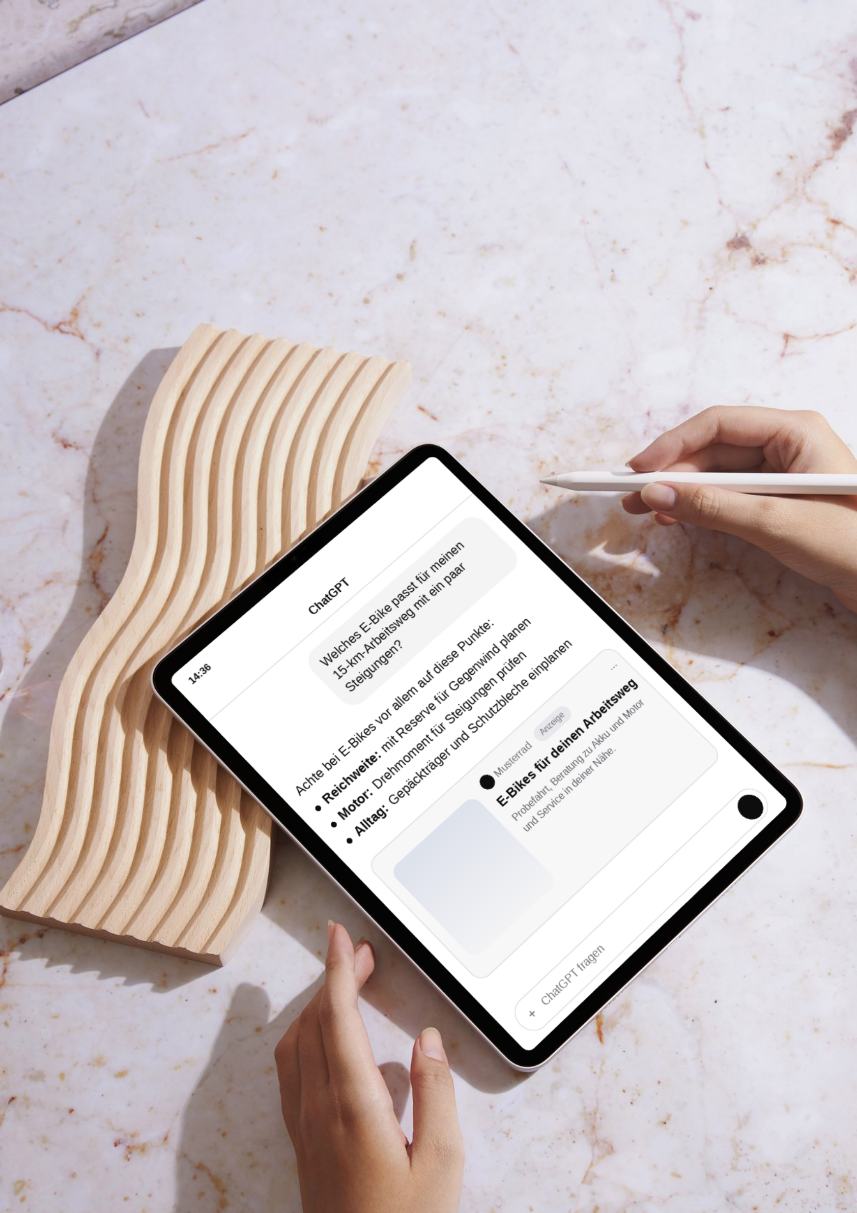 ChatGPT Ads schalten auf einem Tablet mit ooniyo