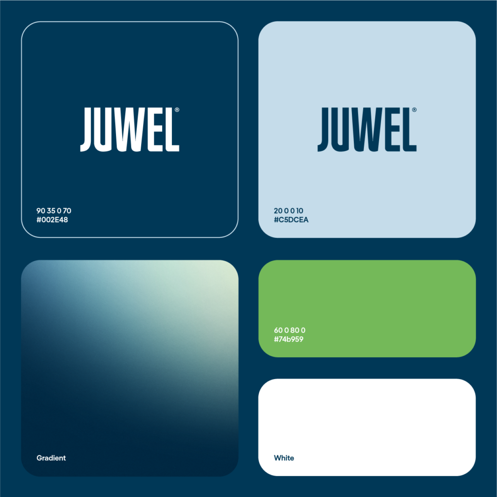 Juwel Projekt von ooniyo | Brand Design System logo farben schriften